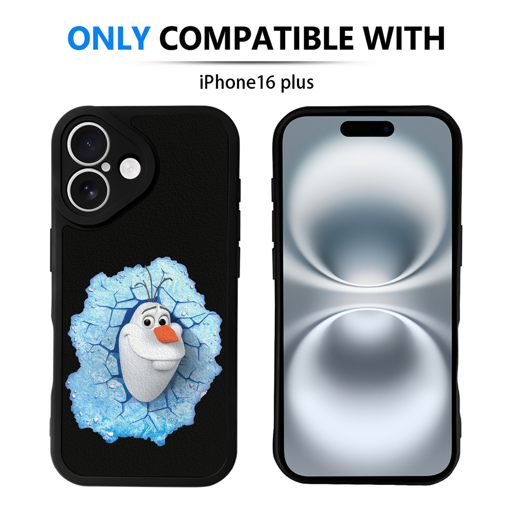 （画像用） アナと雪の女王 アンナ エルサ Frozen Anna Elsa 【iPhone 16シリーズ対応】シリコンスマホケース（レザー調） 材質：シリコン